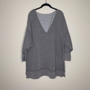 Free People Grey Sweater Dress Top